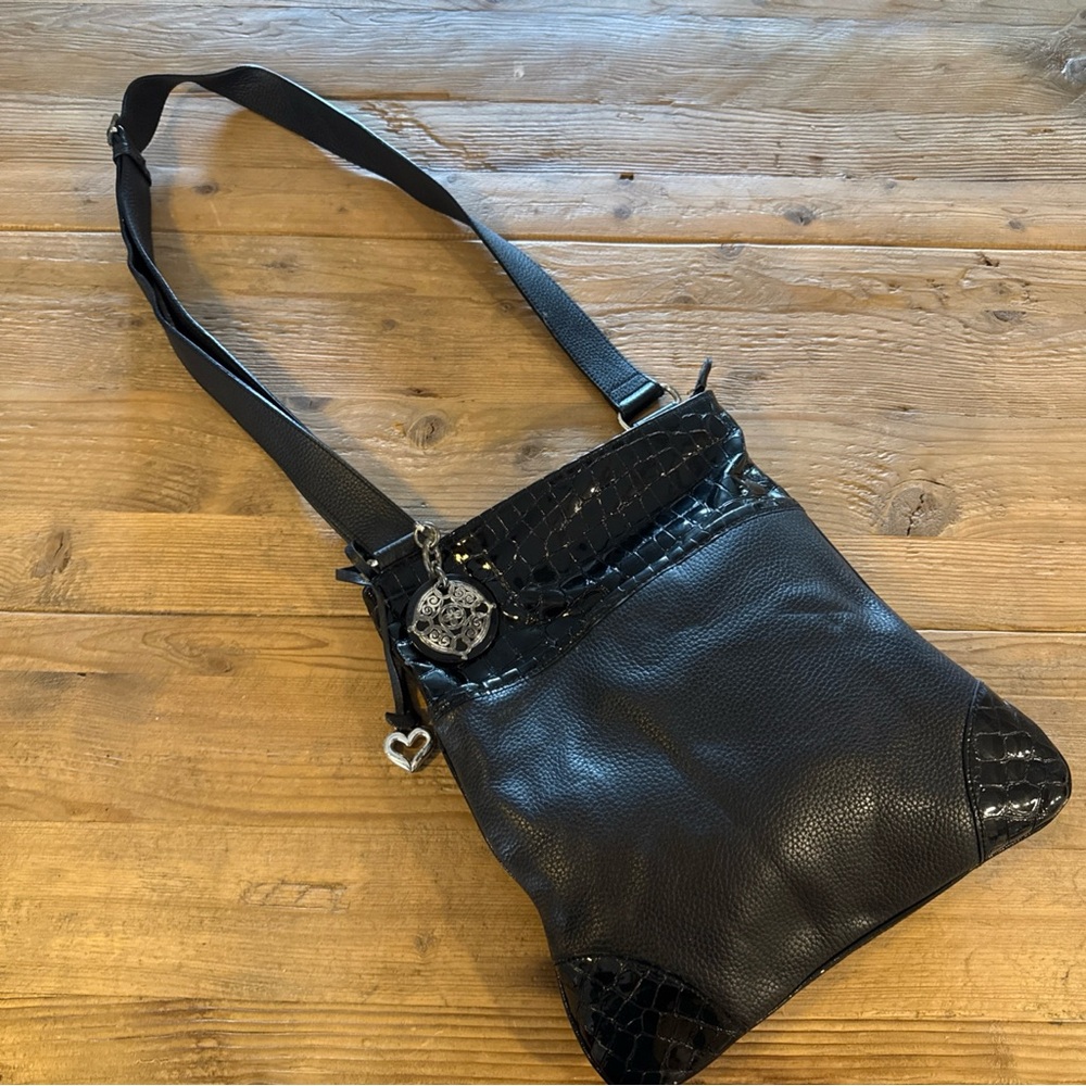 Brighton Collectibles Black Leather Shoulder Bag